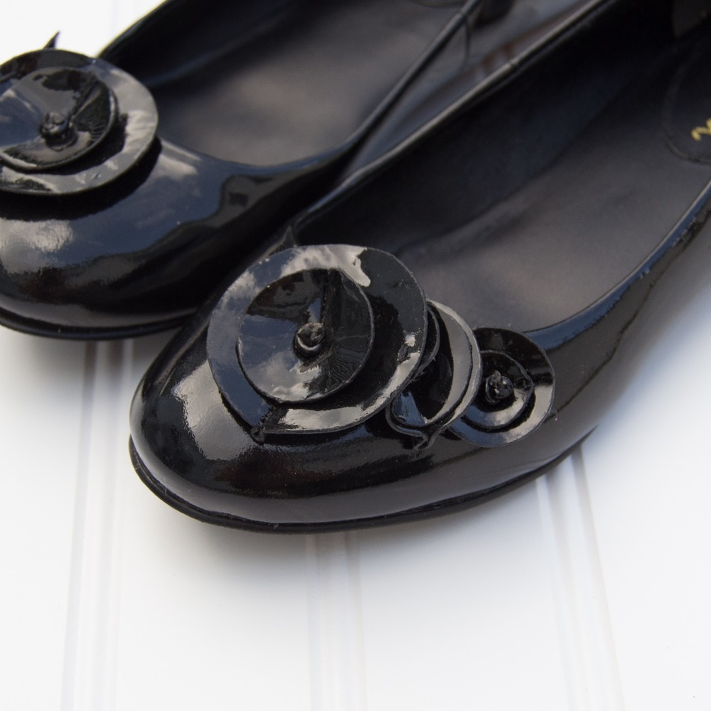 Cole Haan Black Patent Leather Ballet Flats 6 - Picture 2 of 4